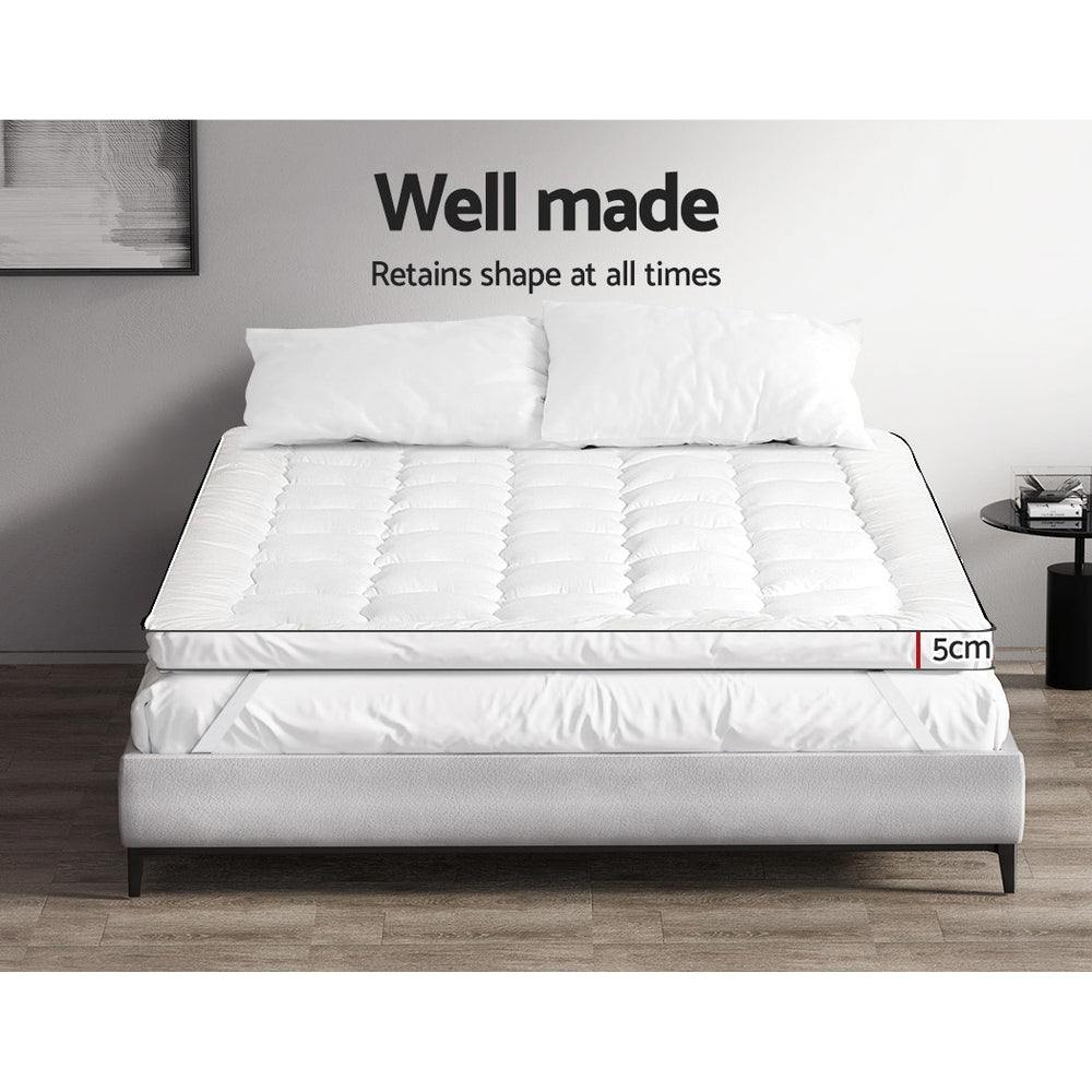 Giselle Bedding Pillowtop Mattress Topper 100% Microfibre – Queen