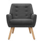 Artiss Armchair Linen Fabric Anne Charcoal