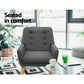 Artiss Armchair Linen Fabric Anne Charcoal