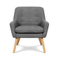 Artiss Anne Tub Accent Armchair 2-Pack – Grey Fabric