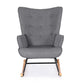 Artiss Rocking Armchair Nursing Chair Linen Fabric Grey