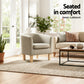 Artiss Armchair Tub Chair Beige Abby