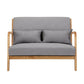 Artiss Armchair 2-seater Loveseat Fabric Grey