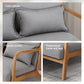 Artiss Armchair 2-seater Loveseat Fabric Grey