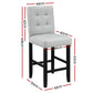 Artiss 2x Bar Stools Kitchen Dining Chairs Counter Fabric Stool Wooden Ada Grey