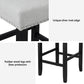 Artiss 2x Bar Stools Kitchen Dining Chairs Counter Fabric Stool Wooden Ada Grey