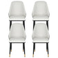 Artiss Dining Chairs Set of 4 Leather Seat Beige and Black
