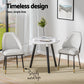 Artiss Dining Chairs Set of 4 Leather Seat Beige and Black