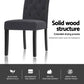 Artiss Dining Chairs Set of 4 Linen Parsons Chair Dark Grey