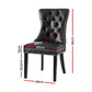 1 Set of 4 Artiss Dining Chairs Black Leather