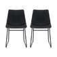 Artiss 2x Dining Chairs Retro PU Leather Kitchen Lounge Cafe Accent Chair Black