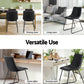 Artiss 2x Dining Chairs Retro PU Leather Kitchen Lounge Cafe Accent Chair Black