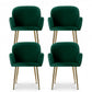Artiss Dining Chairs Set of 4 Velvet Armchair Green