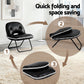Artiss 2-in-1 Foldable Armchair Lounge Chair Portable – Black
