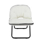 Artiss 2-in-1 Foldable Armchair Lounge Chair Portable – White