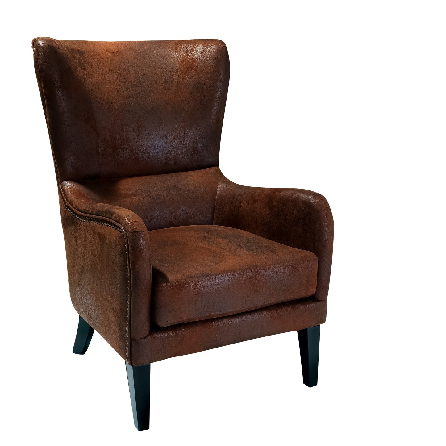 Canberra Tufted Fabric Armchair & Ottoman Set – Natural Linen
