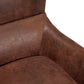 Canberra Tufted Fabric Armchair & Ottoman Set – Natural Linen