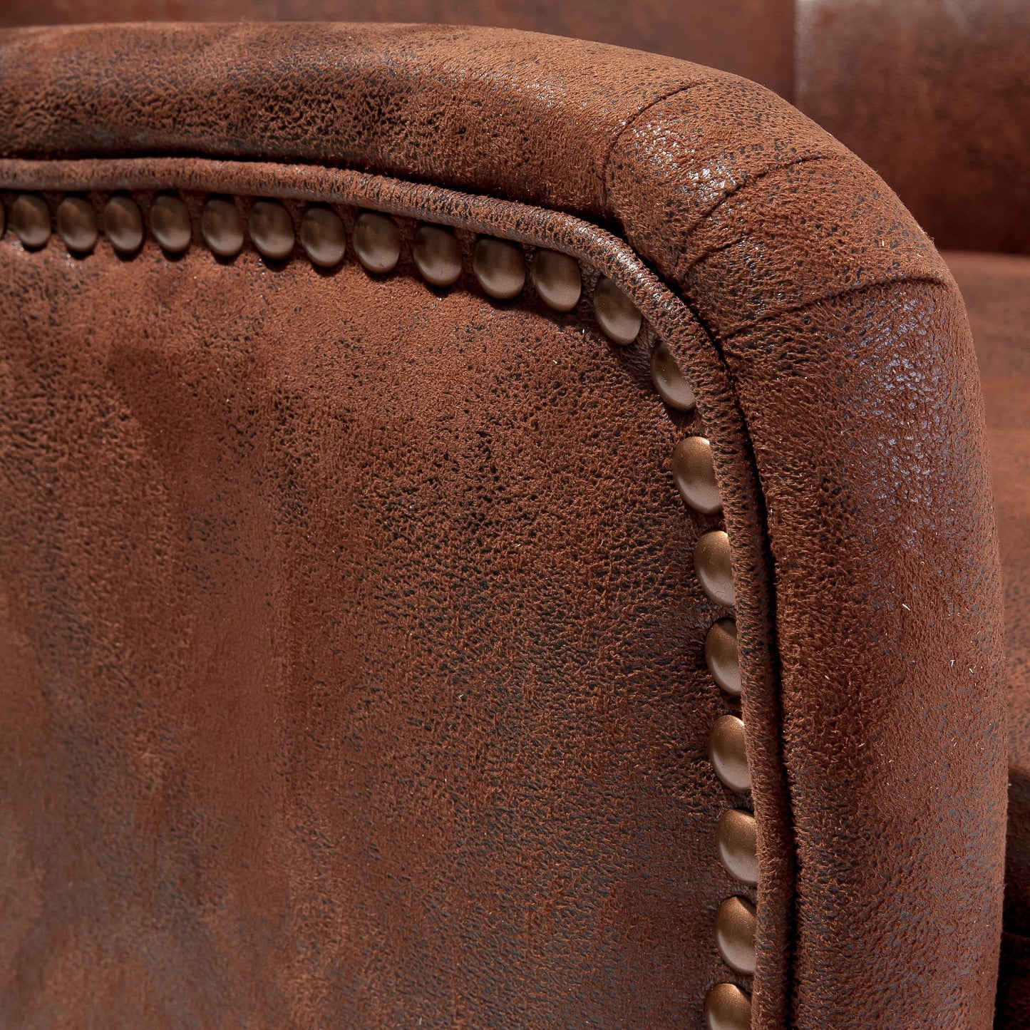 Canberra Tufted Fabric Armchair & Ottoman Set – Natural Linen