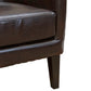 Vintage Brown Bonded Leather High Back Armchair – Classic Club Chair