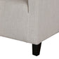 Canberra Tufted Fabric Armchair & Ottoman Set – Grey Linen
