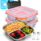 Stainless Steel Snack Box Container with Ice Pack & Lunch Bag for Man & Women - Bento Lunch Box Kit for School,office,Work,Travel,Camping, Reusable Lunch Meal Prep Containers Compartment Leak-Proof