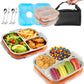 Stainless Steel Snack Box Container with Ice Pack & Lunch Bag for Man & Women - Bento Lunch Box Kit for School,office,Work,Travel,Camping, Reusable Lunch Meal Prep Containers Compartment Leak-Proof