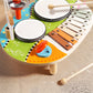 Multifunctional Wooden Frog Drum Set Toy for Kids