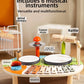 Multifunctional Wooden Frog Drum Set Toy for Kids