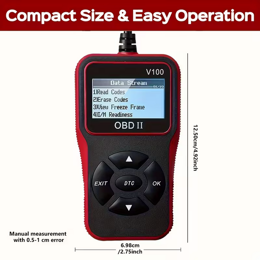 Automobile OBD2 Fault Diagnosis Instrument, engine fault code Reader, suitable for all OBD II models in 1996+, plug-and-play vehicle condition detection tool, a practical car gift for your boyfriend or father