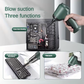 Three-in-one high-power cordless vacuum cleaner, suitable for both car and home use, with an ultra-long battery life. It can vacuum, blow air, remove dust, and clean pet hair. It comes with a variety of accessories and is ready to use immediately