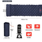 Ultralight Camping Sleeping Pad: Built-in Foot Pump, Integrated Pillow – Compact, Waterproof for Hiking/Backpacking (Dark Blue)