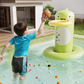 Inflatable Swimming Pool 180×130×56cm with Canopy & Dinosaur Spray – Kids Outdoor Water Play Set for Backyard, Garden, Summer Fun (Green)