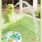 Inflatable Swimming Pool 180×130×56cm with Canopy & Dinosaur Spray – Kids Outdoor Water Play Set for Backyard, Garden, Summer Fun (Green)