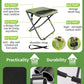 Khaki Portable Folding Chair – Compact Outdoor Stool for Camping, Fishing & Hiking | Lightweight Collapsible Seat with Carry Bag | Durable Steel Frame | Other Colours Available In-Store