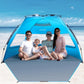 OutdoorMaster Pop Up 3-4 Person Beach Tent X-Large - Easy Setup, Portable Beach Shade Canopy Folding Sun Shelter with UPF 50+ UV Protection Removable Skylight Family Size (Blue)