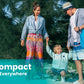 OutdoorMaster Pop Up 3-4 Person Beach Tent X-Large - Easy Setup, Portable Beach Shade Canopy Folding Sun Shelter with UPF 50+ UV Protection Removable Skylight Family Size (Blue)