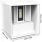 LED Wall Light 12W, Square Shaped LED Wall Lamp with Adjustable Angle Design, Modern Aluminum Wall Sconce Lighting IP65 Waterproof for Indoor Outdoor Lighting Warm White 2700K