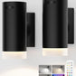 Battery Operated Wall Lights 2 Pack Rechargeable Wall Lights Indoor Touch Dimmable with Remote Control,Magnetic Wall Sconce Lights Battery Black Wireless LED Decor Lighting 3000mAh [Energy Class F]