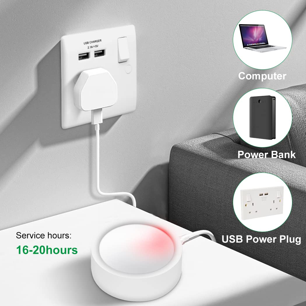 Night Light Wireless Wall Light Indoor LED 2 Pack,Battery Operated Wall Lights Rechargeable Lamp with Remote,Touch Lamp Dimmable Wall Sconces Bedside Lamp for Bedroom Livingroom (Black, 2Pack) [Energy Class E]