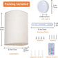 Battery Operated Wall Lights Indoor with Remote, Wireless LED Wall Lights with Fabric Shade, 12 Colors + Day White Changeable Dimmable Wall Lamp for Living Room Bedroom Hallway