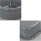 Idotry 4-Pack Baby Small Wash Basin, Gray Plastic Square Dish Pan, 8 Quart