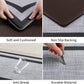 Kitchen Mat [2 PCS] Cushioned Anti-Fatigue Non-Skid Waterproof Rugs Ergonomic Comfort Standing Mat for Kitchen, Floor, Office, Sink, Laundry, Black and Gray
