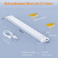 20cm LED Under Cabinet Lighting with Motion Detector - Rechargeable - 3 Colour Temperatures and Infinite Dimming, Dimmable Cabinet Lighting with 3 Modes, Sensor LED Lighting for Cabinets, Kitchens, Stairs (2 Pieces)