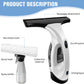 Windshield wiper - window cleaner - window squeegee - window cleaner - cordless window vacuum cleaner - water tank, spray bottle with microfiber cover - cordless window cleaner for all smooth surfaces, windows, mirrors, shower screens
