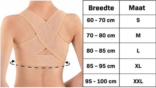 Women's Back Brace | Back Band | Posture Corrector | Elastic Brace | Back Corrector | Posture Correction | For Back Pain | Corrector | Size XXL | Beige