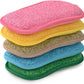Multipurpose Kitchen Scrub Sponges, Heavy Duty Cleaning Non-Scratch Scrub Sponge, Reusable Microfiber Sponge for Household Cleaning, Random Colors (Multicolour)