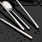 304 Flatware Set Silver Silverware Set Mirror Polished 18/8 Stainless Steel Cutlery Set with Round Handle 24 Piece Wedding Housewarming Gift Service for 6