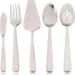 5-Piece Glossy Handle Silverware Hostess Set Stainless Steel Flatware Serving Set for Buffet Party Home Restaurant Mirror Polished Dishwasher Safe