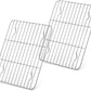 Small Baking Rack Set of 2, Stainless Steel Metal Roasting Cooking Racks, Size – 8.6"x6.2", Non Toxic & Rust Free, Fit for Small Toaster Oven, Dishwasher Safe