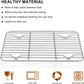 Small Baking Rack Set of 2, Stainless Steel Metal Roasting Cooking Racks, Size – 8.6"x6.2", Non Toxic & Rust Free, Fit for Small Toaster Oven, Dishwasher Safe